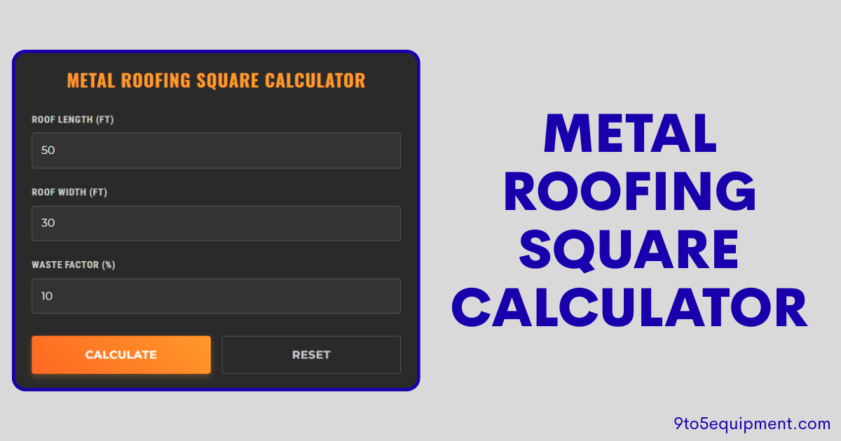Metal Roofing Square Calculator