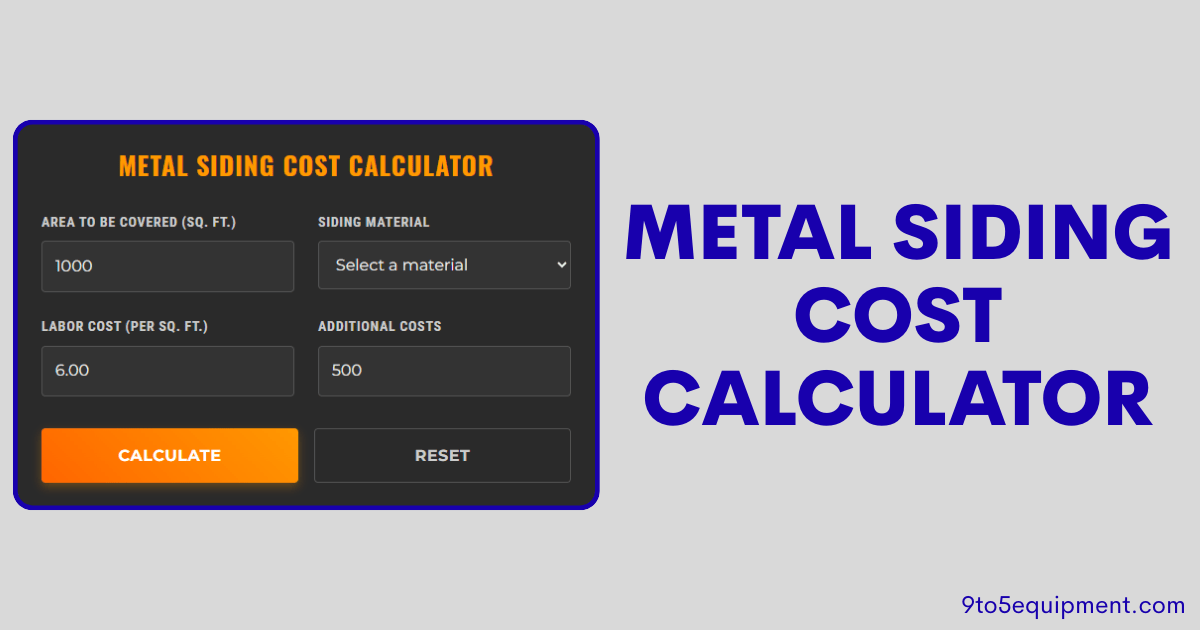 Metal Siding Cost Calculator