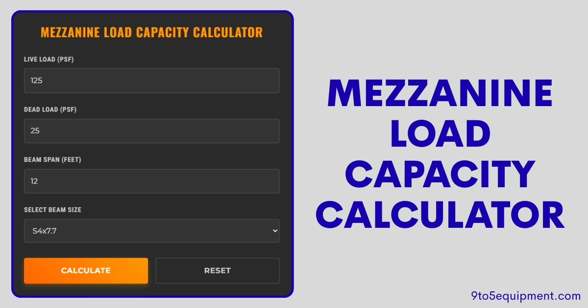 Mezzanine Load Capacity Calculator