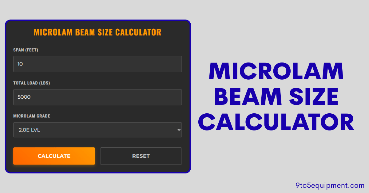 Microlam Beam Size Calculator