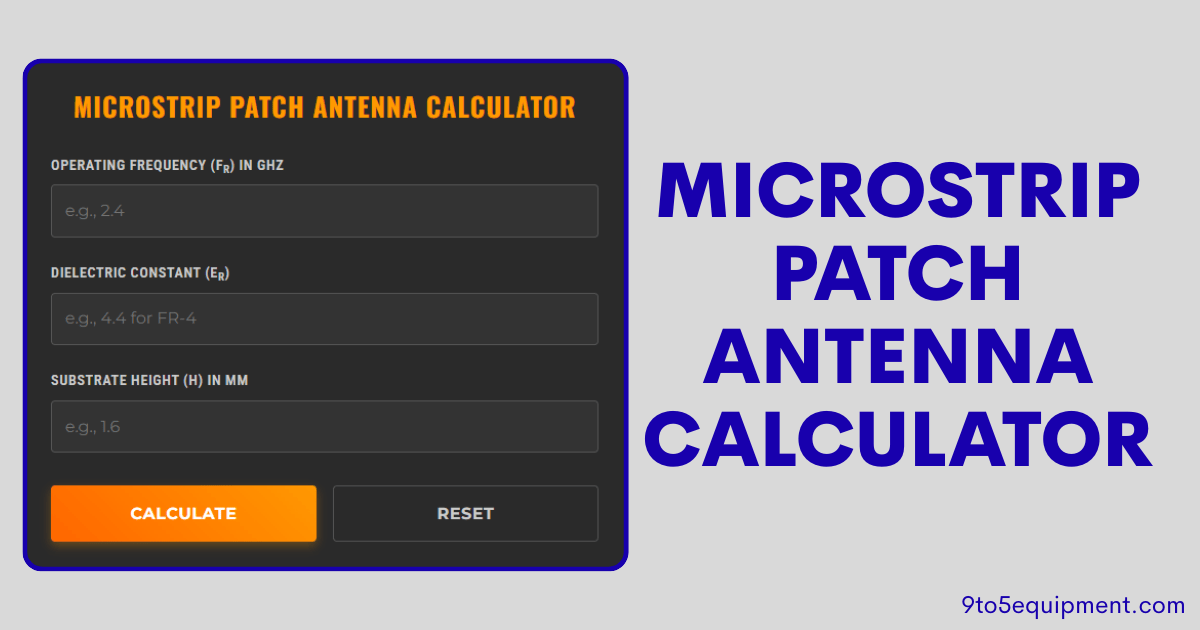 Microstrip Patch Antenna Calculator