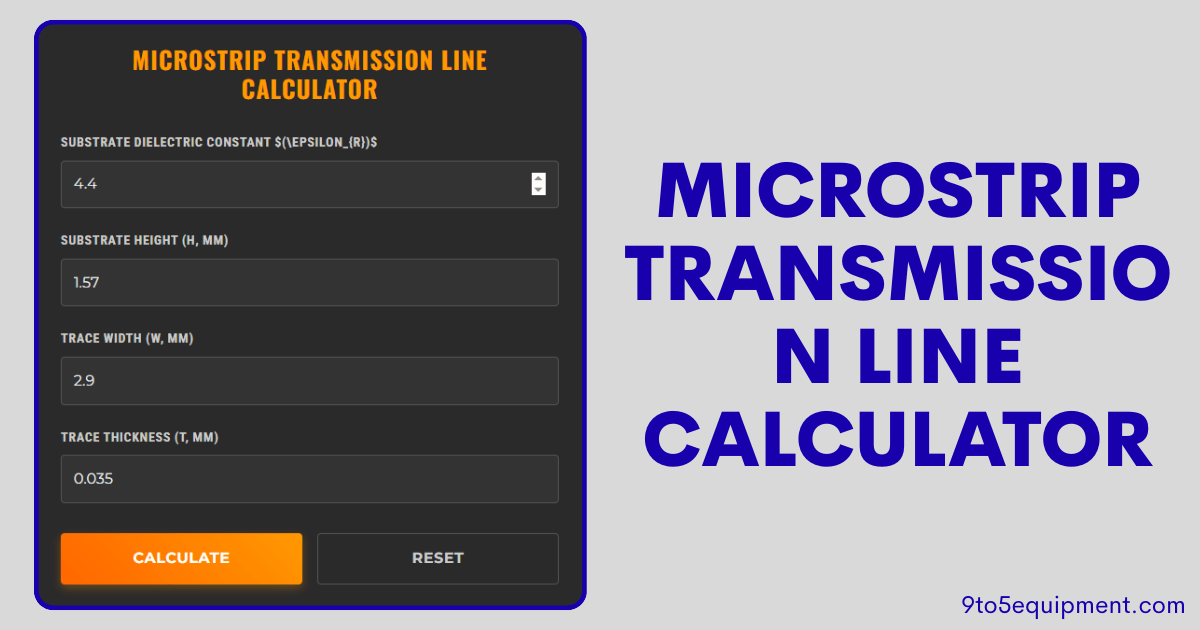 Microstrip Transmission Line Calculator