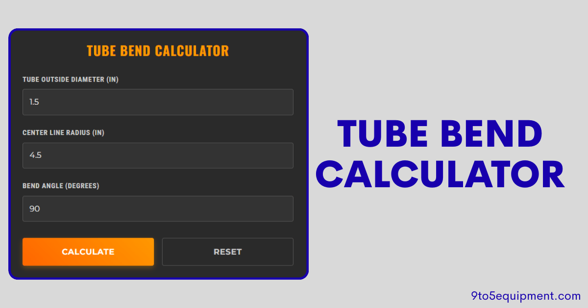 Tube Bend Calculator