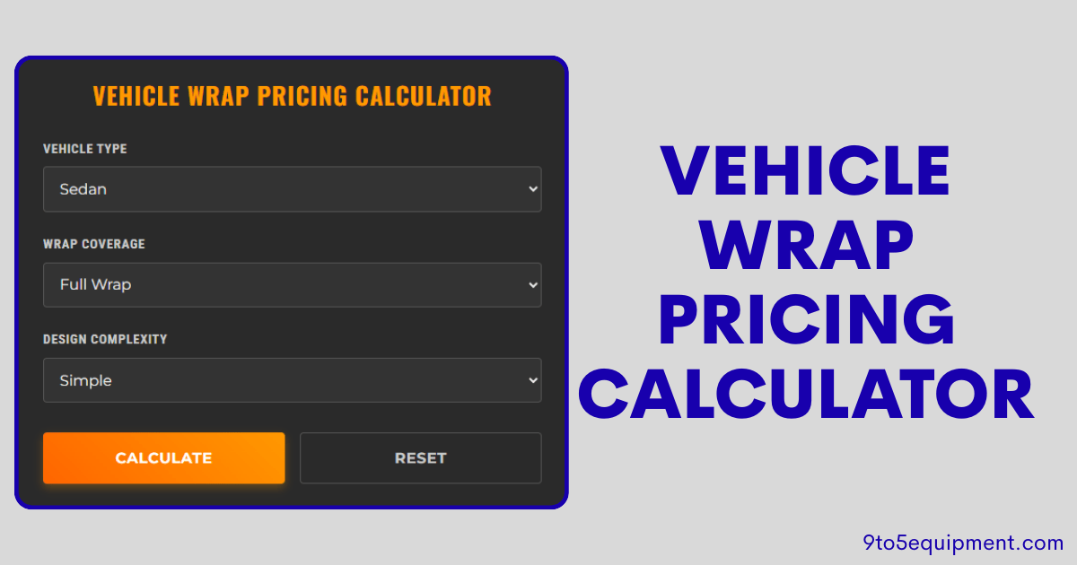 Vehicle Wrap Pricing Calculator