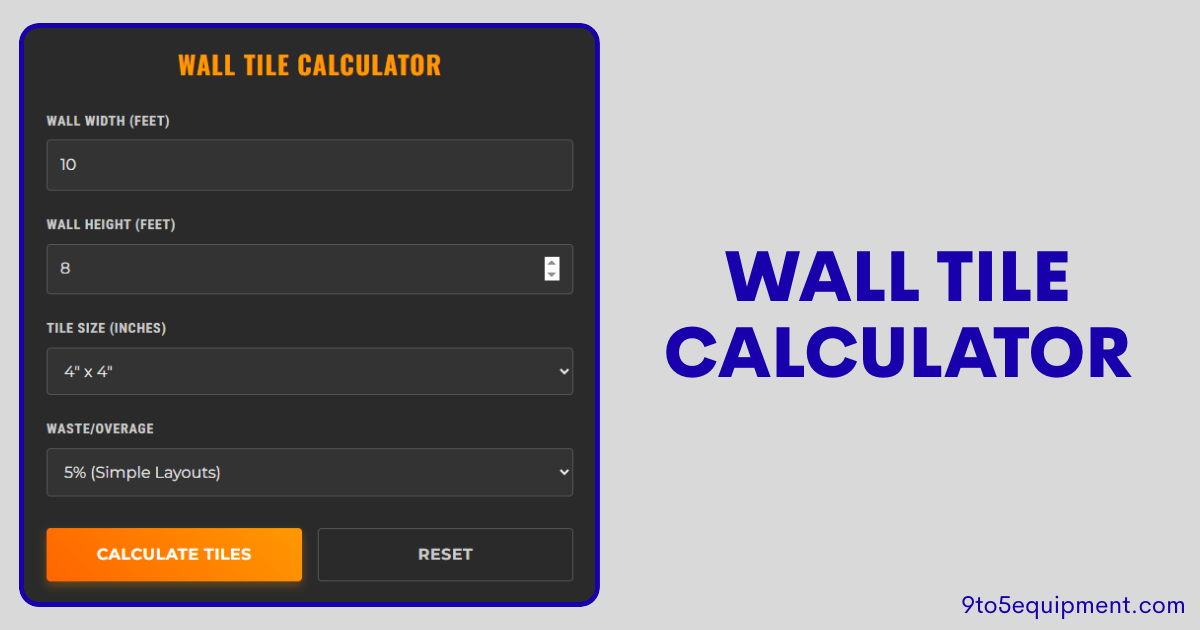 Wall Tile Calculator