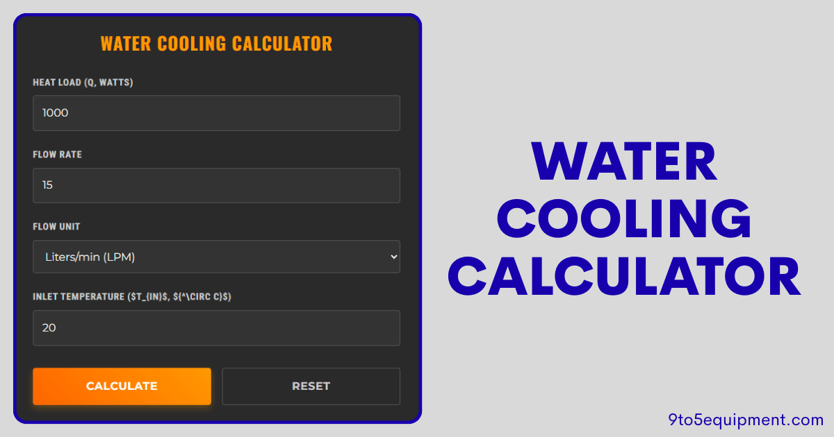 Water Cooling Calculator