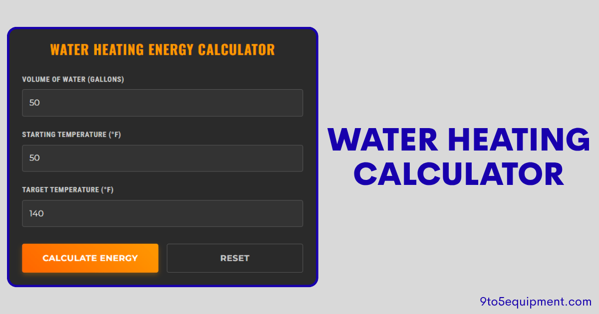 Water Heating Calculator
