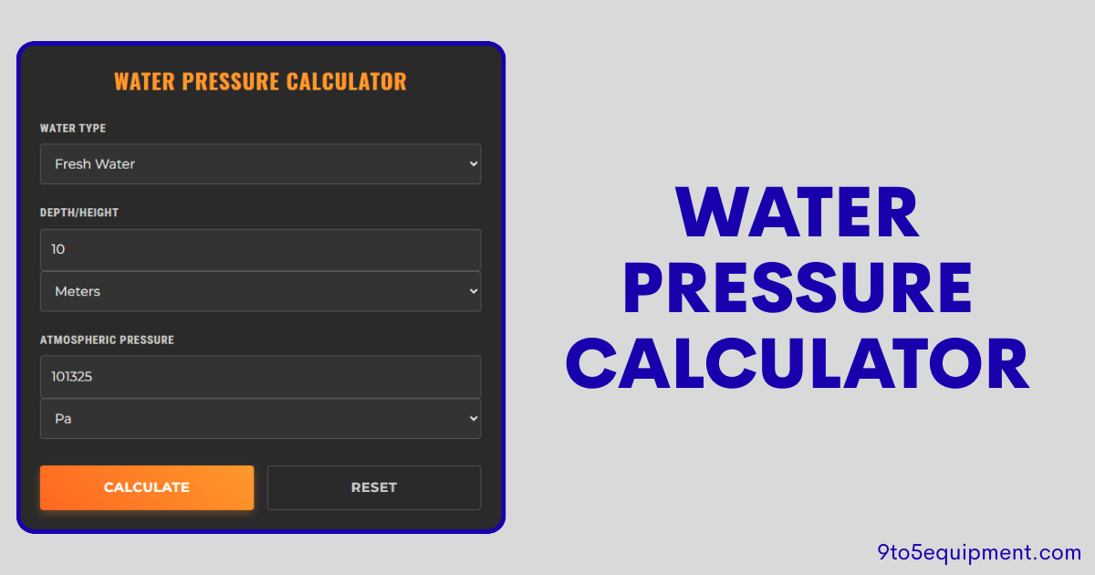 Water Pressure Calculator