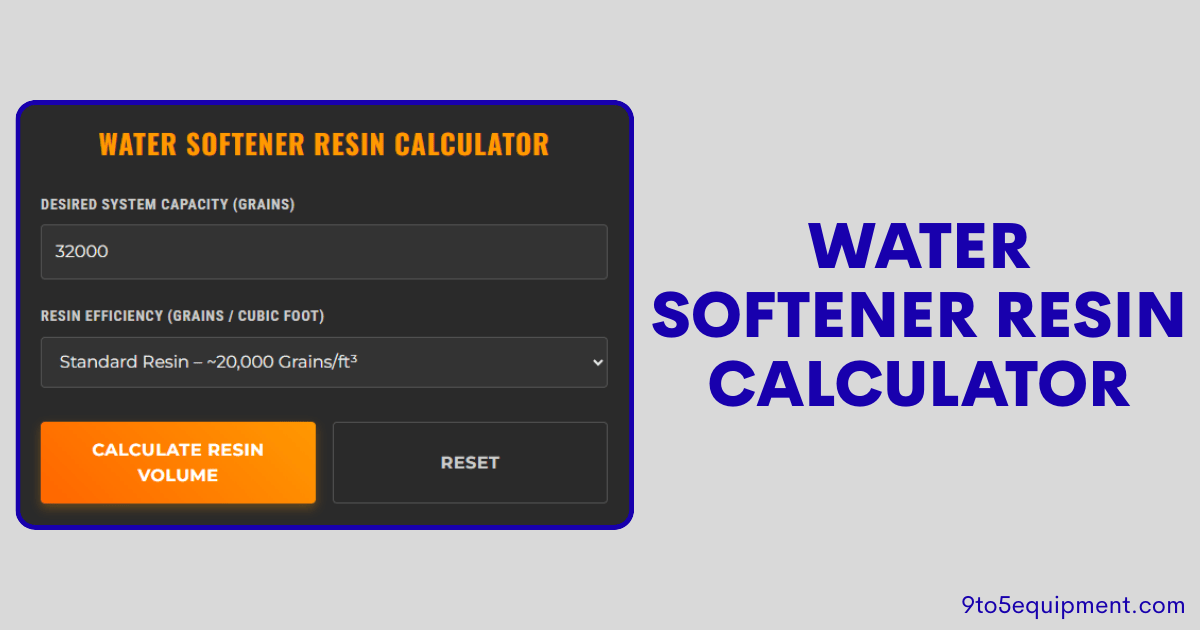 Water Softener Resin Calculator