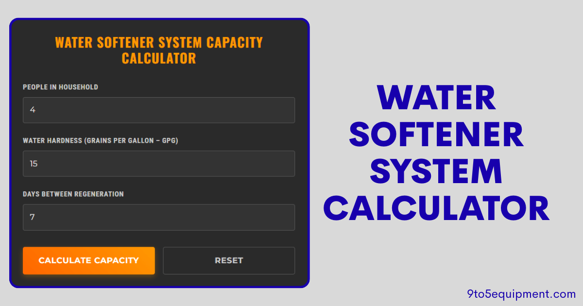 Water Softener System Calculator