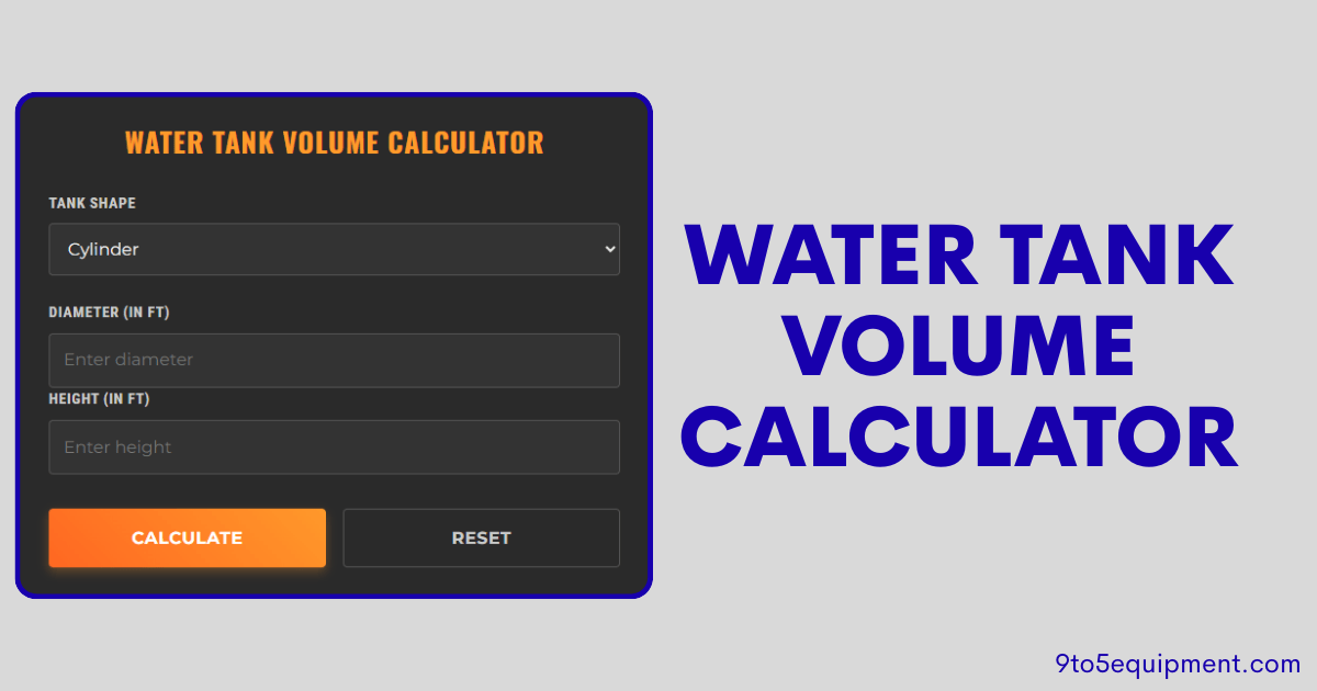 Water Tank Volume Calculator