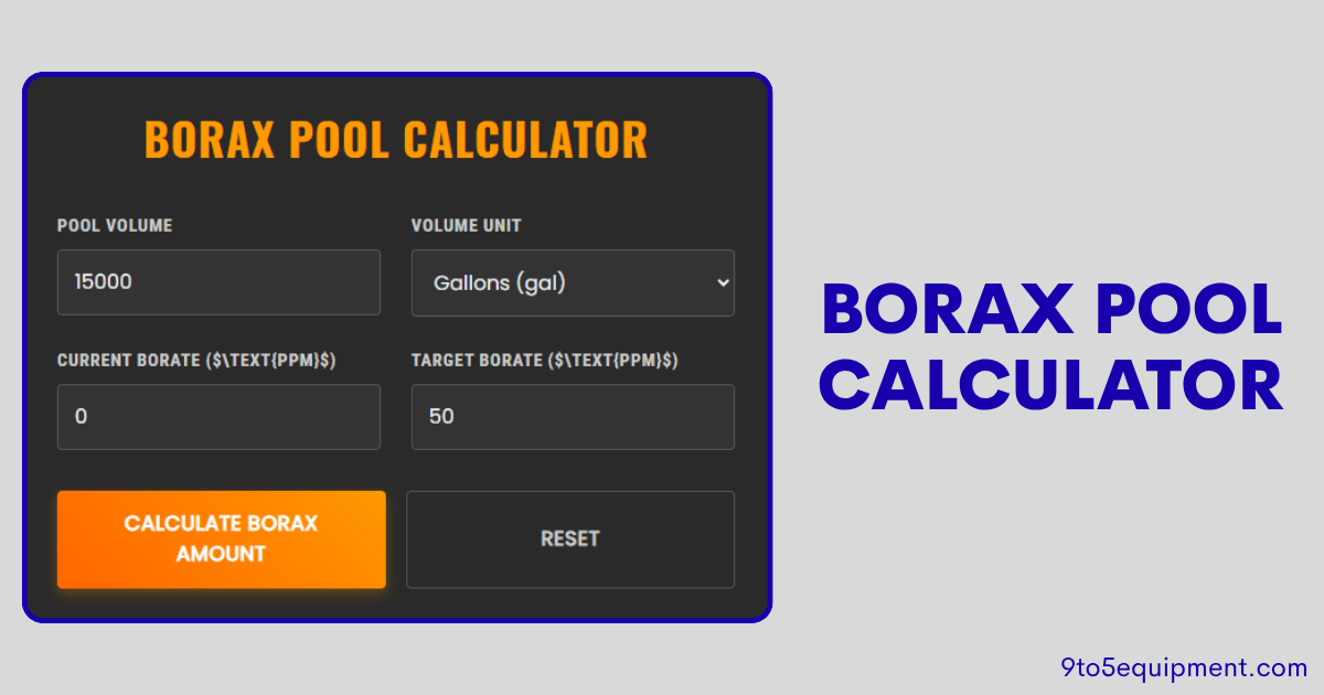 Borax Pool Calculator