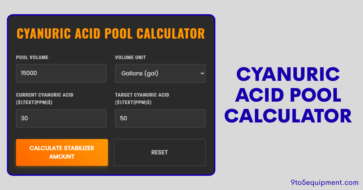 Cyanuric Acid Pool Calculator
