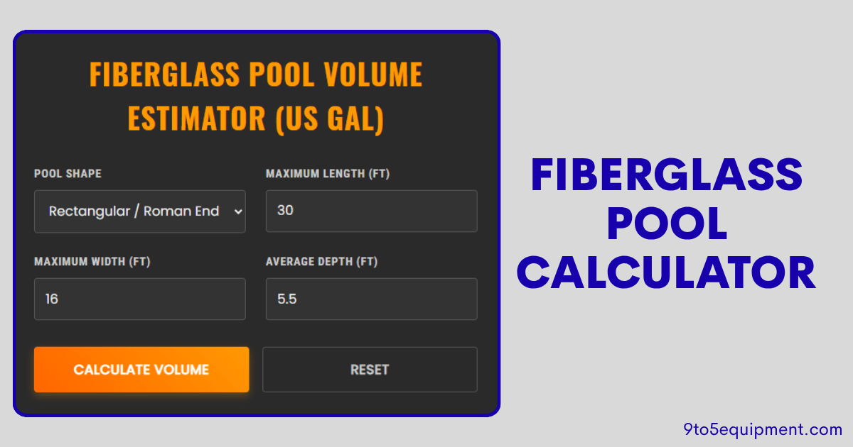 Fiberglass Pool Calculator