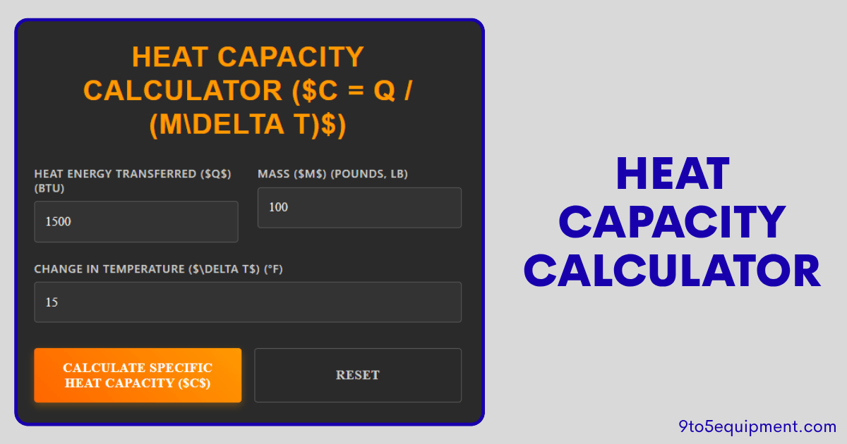 Heat Capacity Calculator