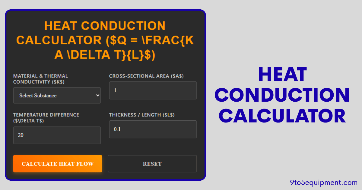 Heat Conduction Calculator