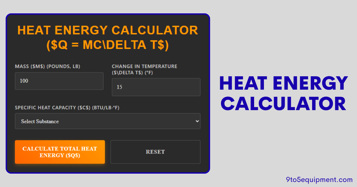 Heat Energy Calculator