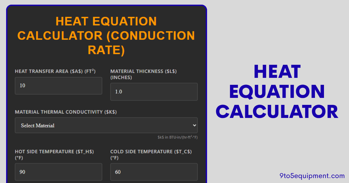Heat Equation Calculator