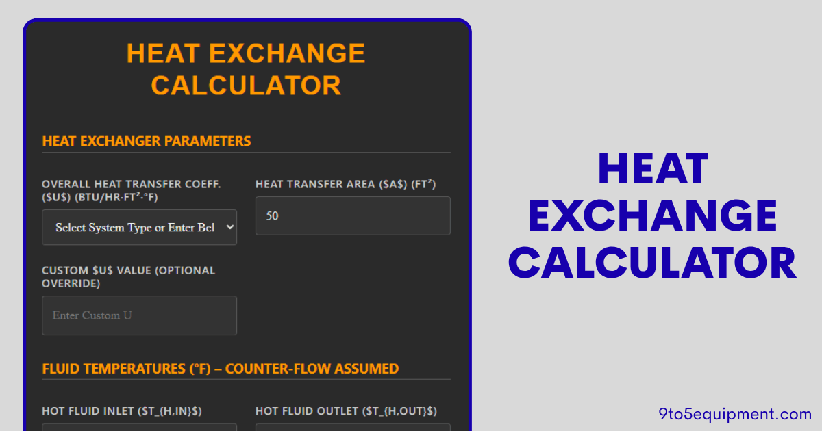 Heat Exchange Calculator