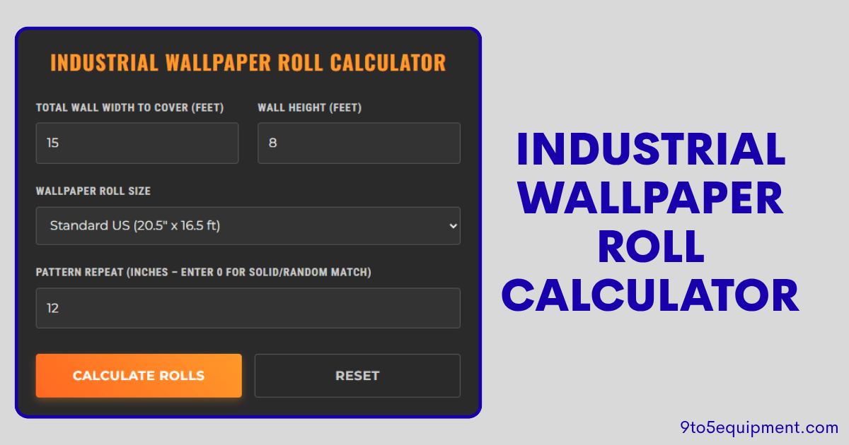 Industrial Wallpaper Roll Calculator
