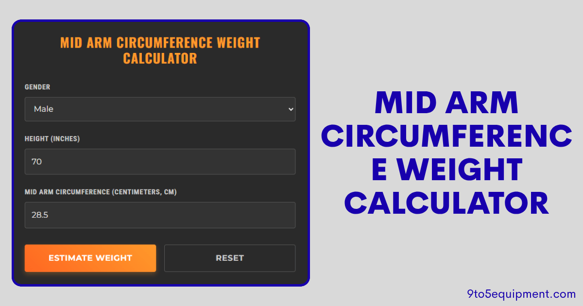 Mid Arm Circumference Weight Calculator