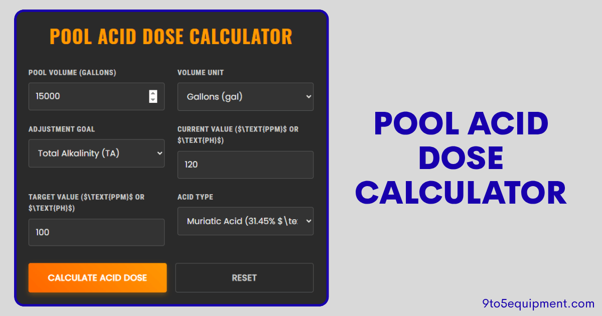 Pool Acid Dose Calculator