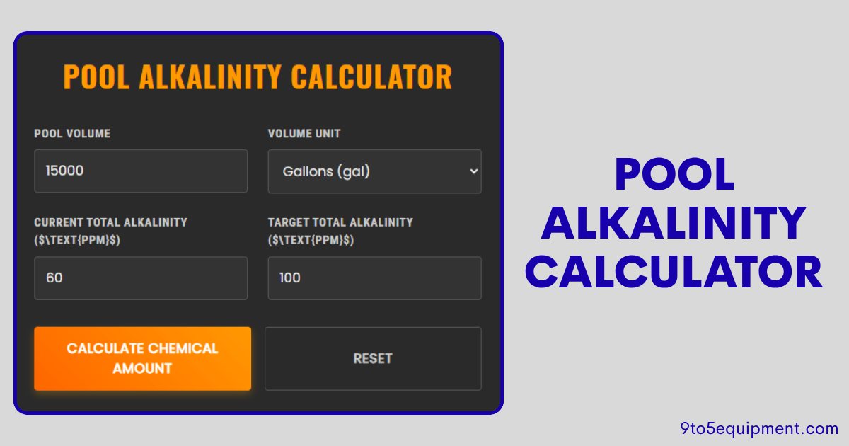 Pool Alkalinity Calculator for Optimal Water Chemistry