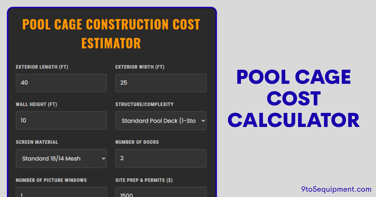 Pool Cage Cost Calculator