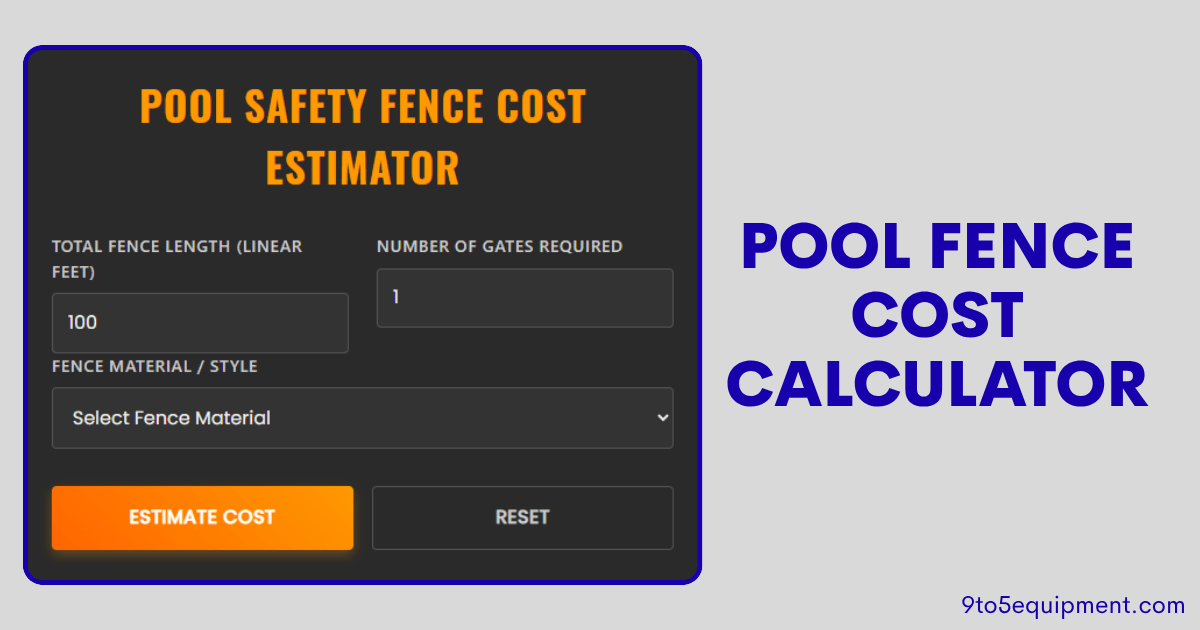 Pool Fence Cost Calculator