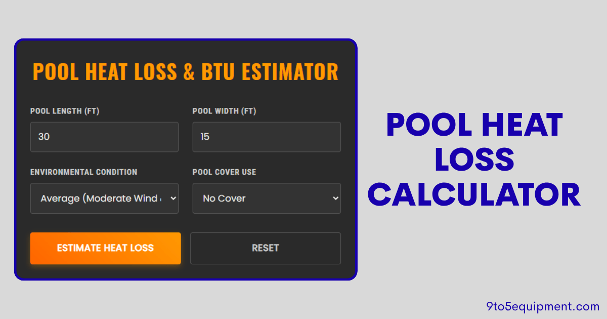 Pool Heat Loss Calculator