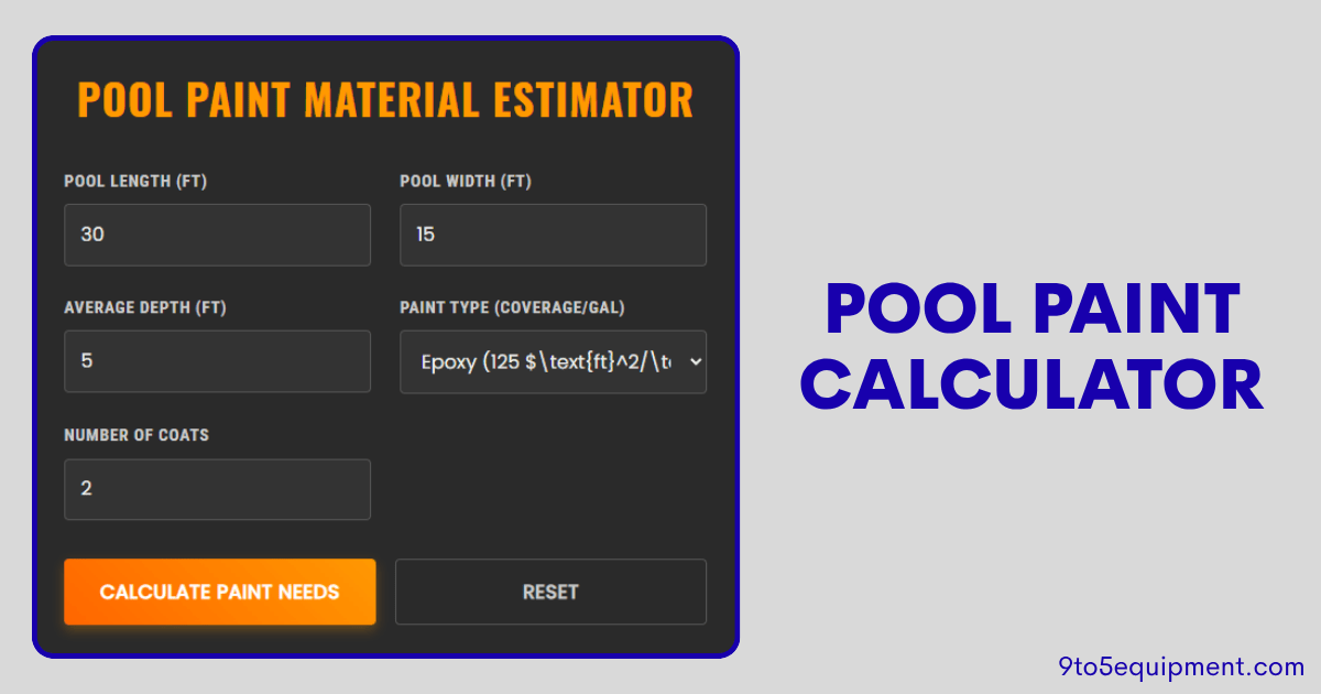 Pool Paint Calculator