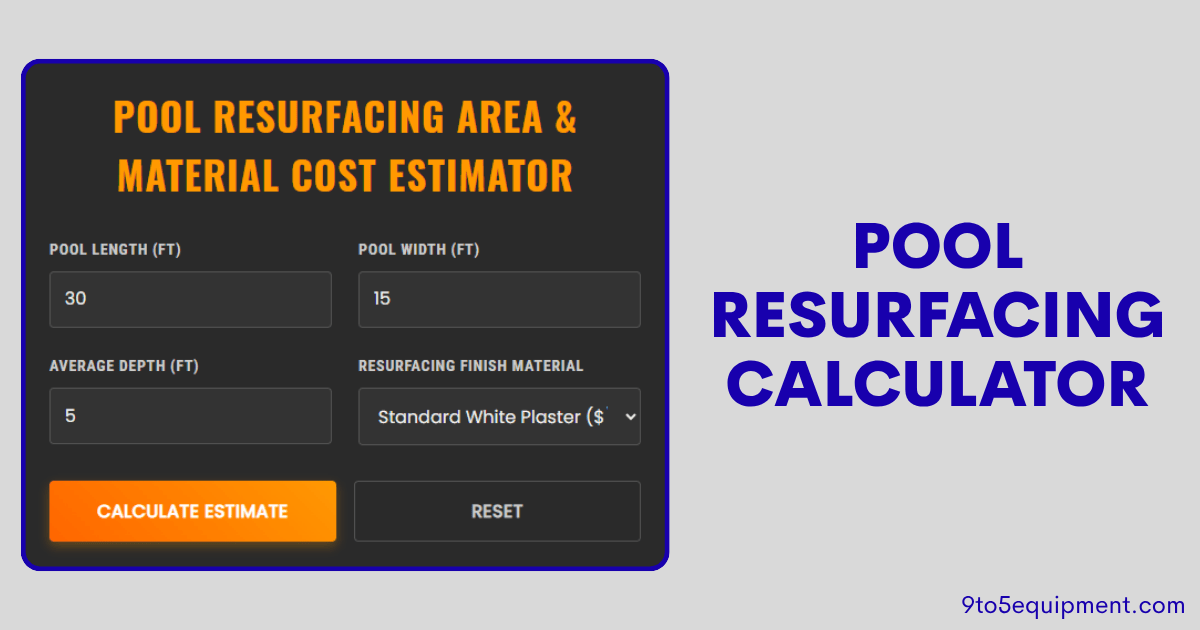 Pool Resurfacing Calculator