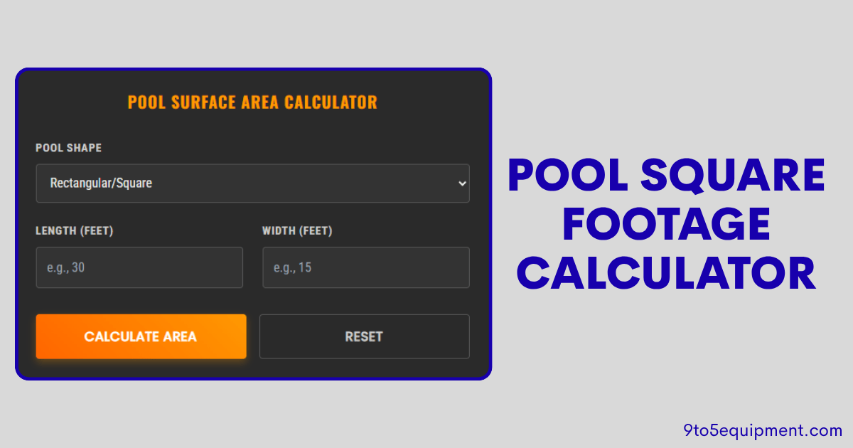 Pool Square Footage Calculator