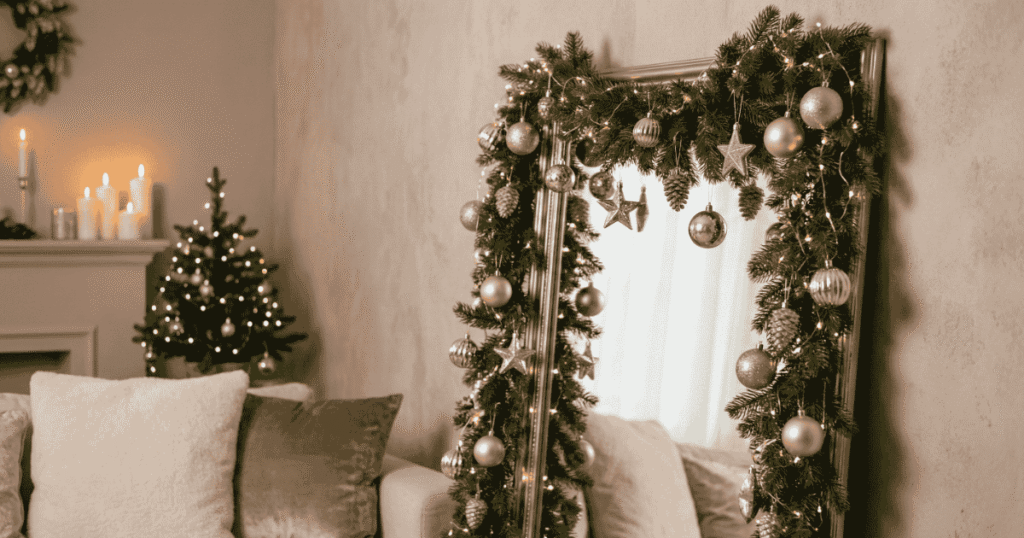 DIY Mirror Garland Frame