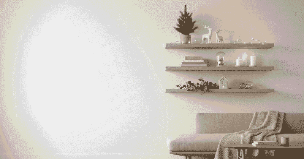 Floating Shelf Holiday Décor