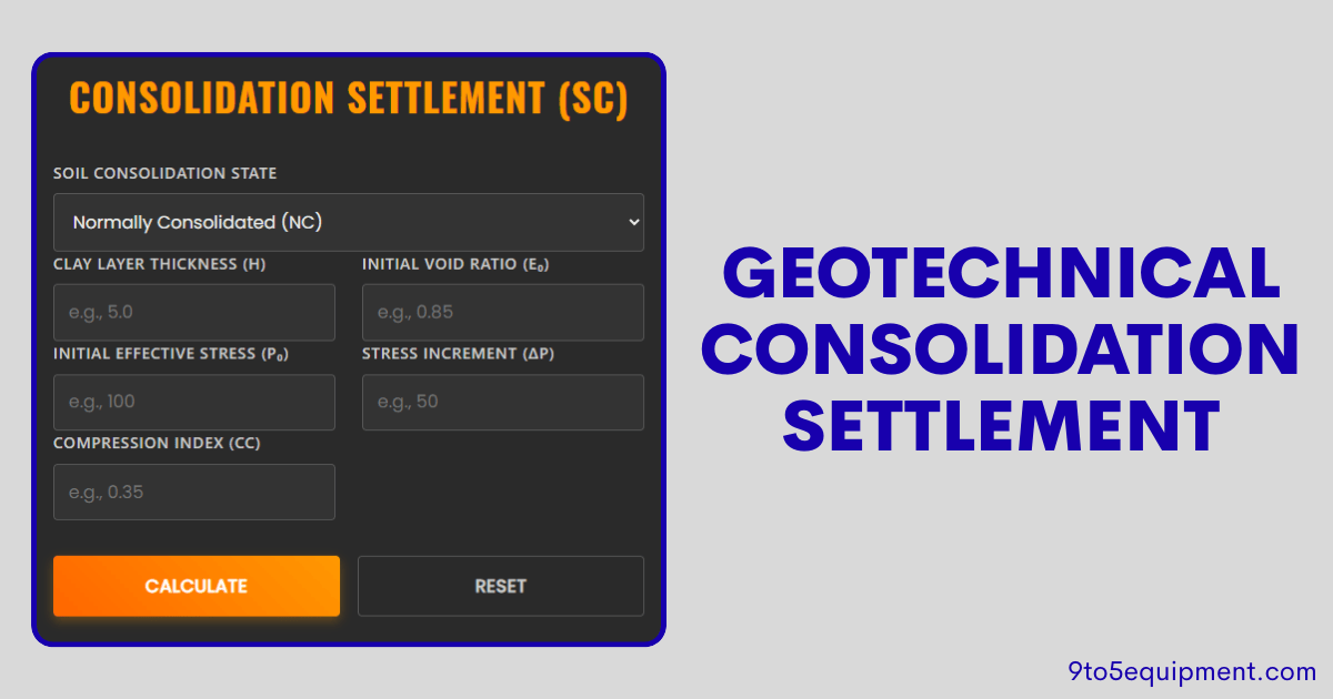 Geotechnical Consolidation Settlement
