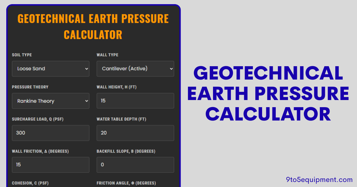 Geotechnical Earth Pressure Calculator