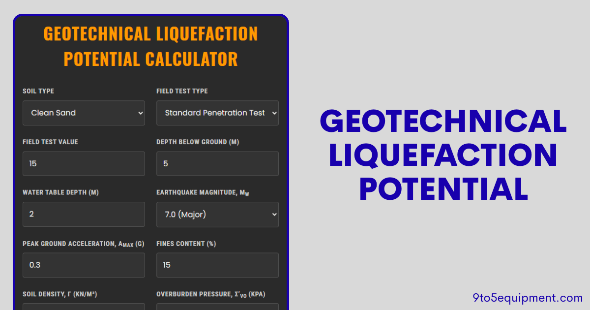 Geotechnical Liquefaction Potential