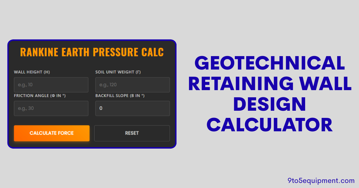 Geotechnical Retaining Wall Design Calculator