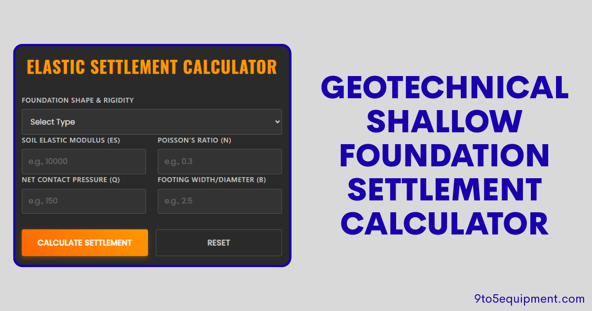 Geotechnical Shallow Foundation Settlement Calculator