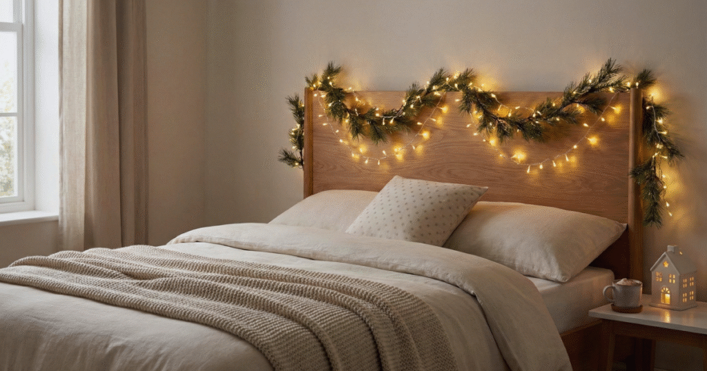 String Lights Or Fairy Lights Around The Headboard