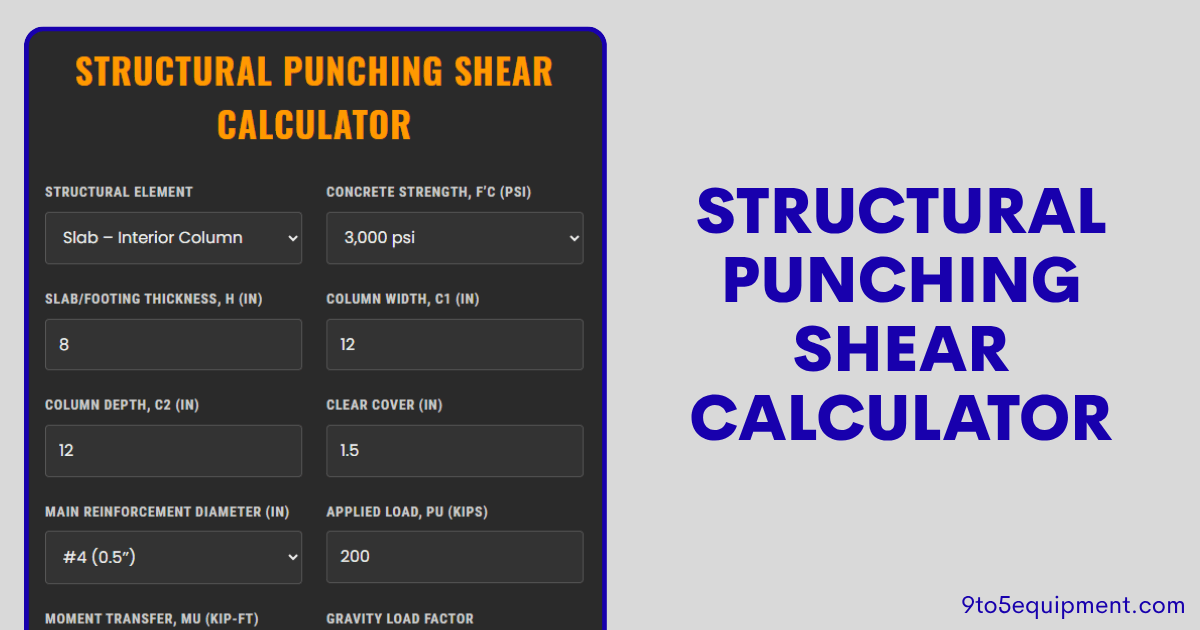 Structural Punching Shear Calculator