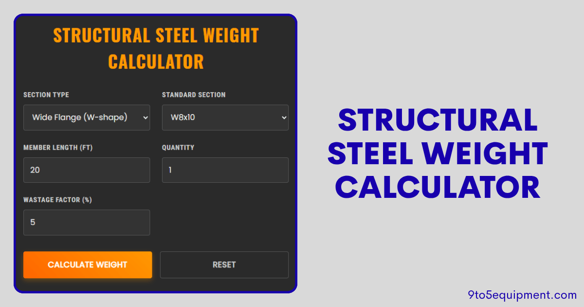 Structural Steel Weight Calculator