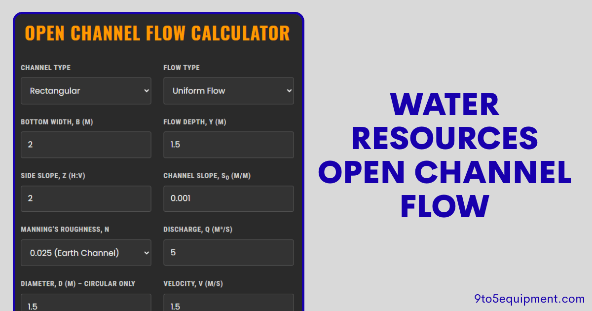 Water Resources Open Channel Flow