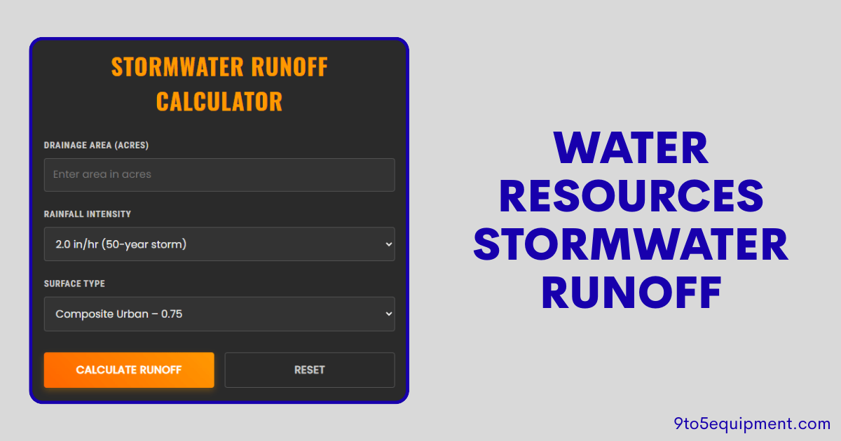 Water Resources Stormwater Runoff