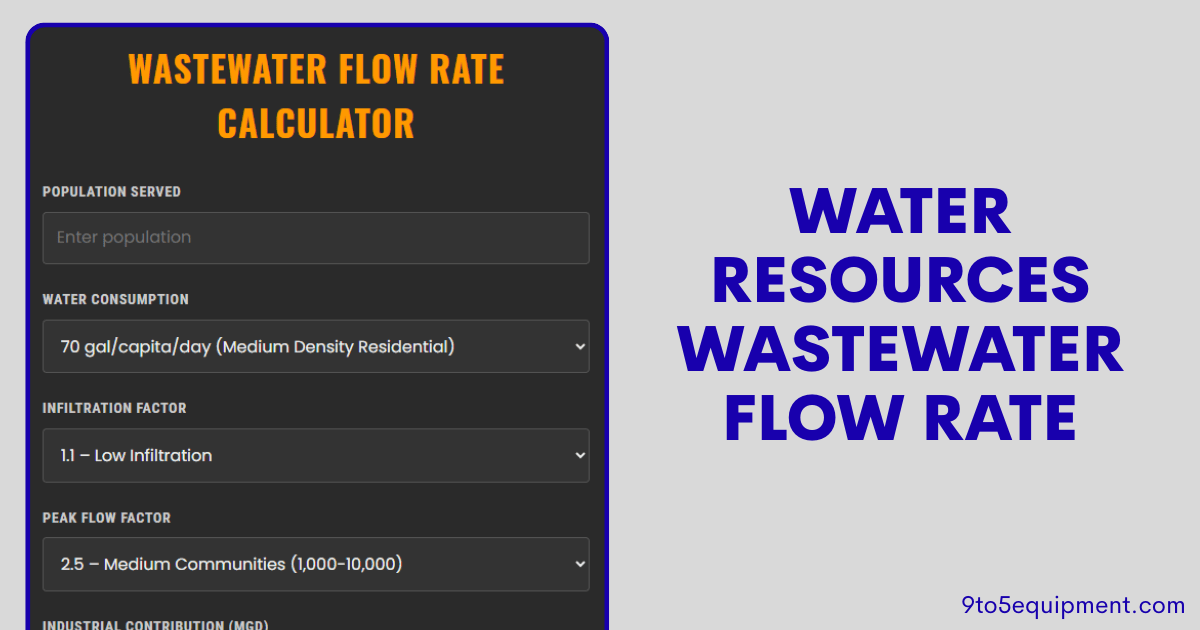 Water Resources Wastewater Flow Rate