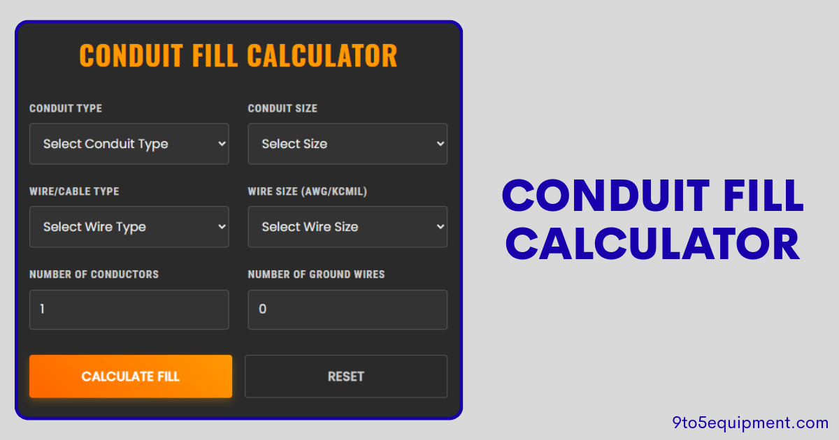 Conduit Fill Calculator