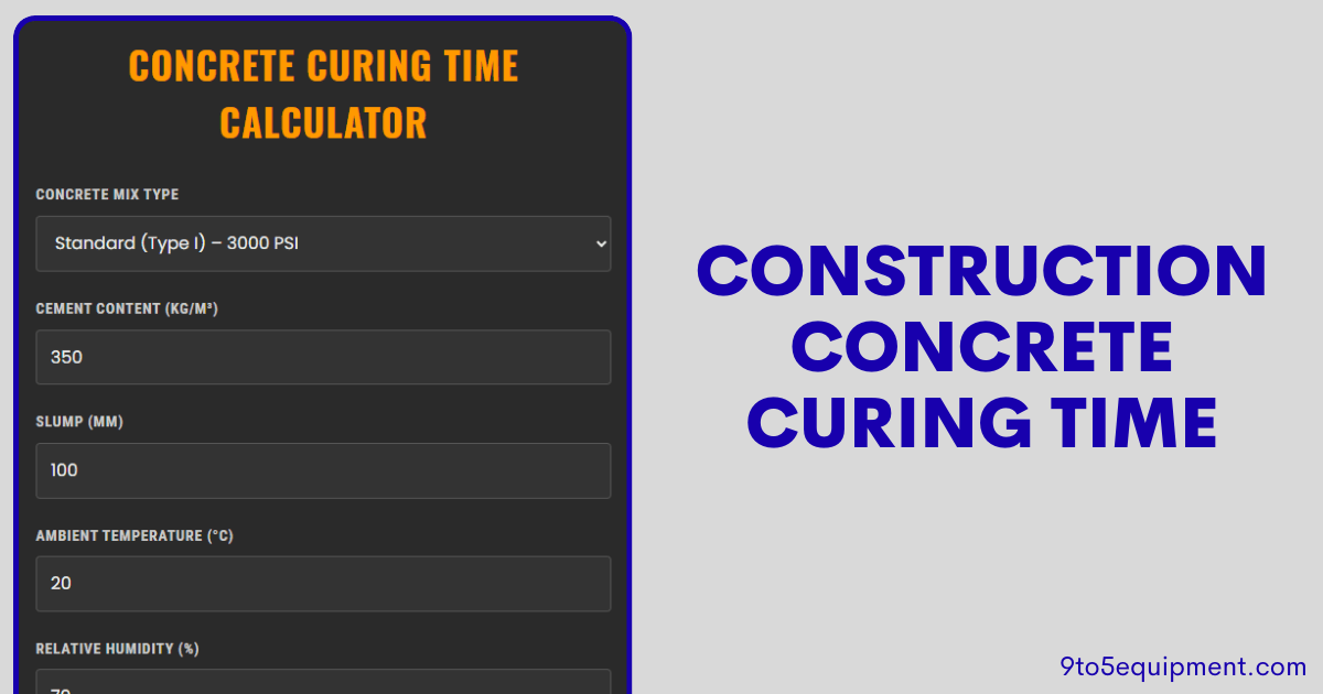 Construction Concrete Curing Time