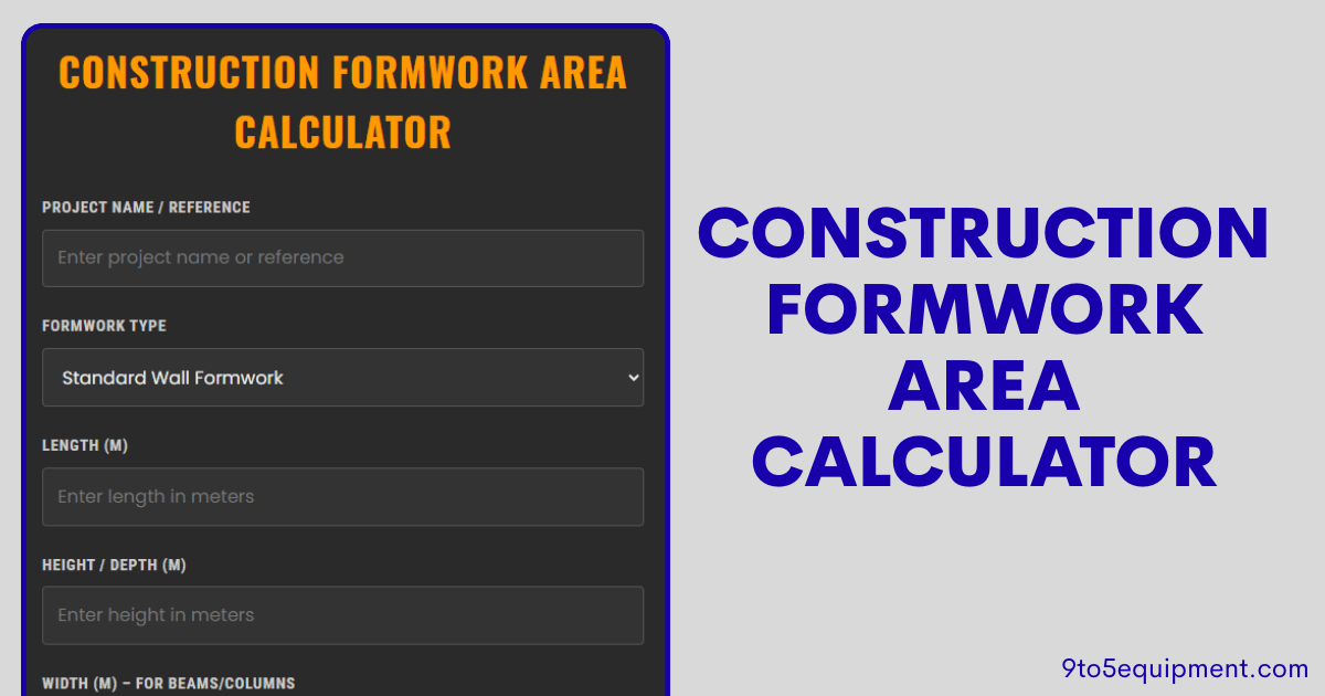 Construction Formwork Area Calculator