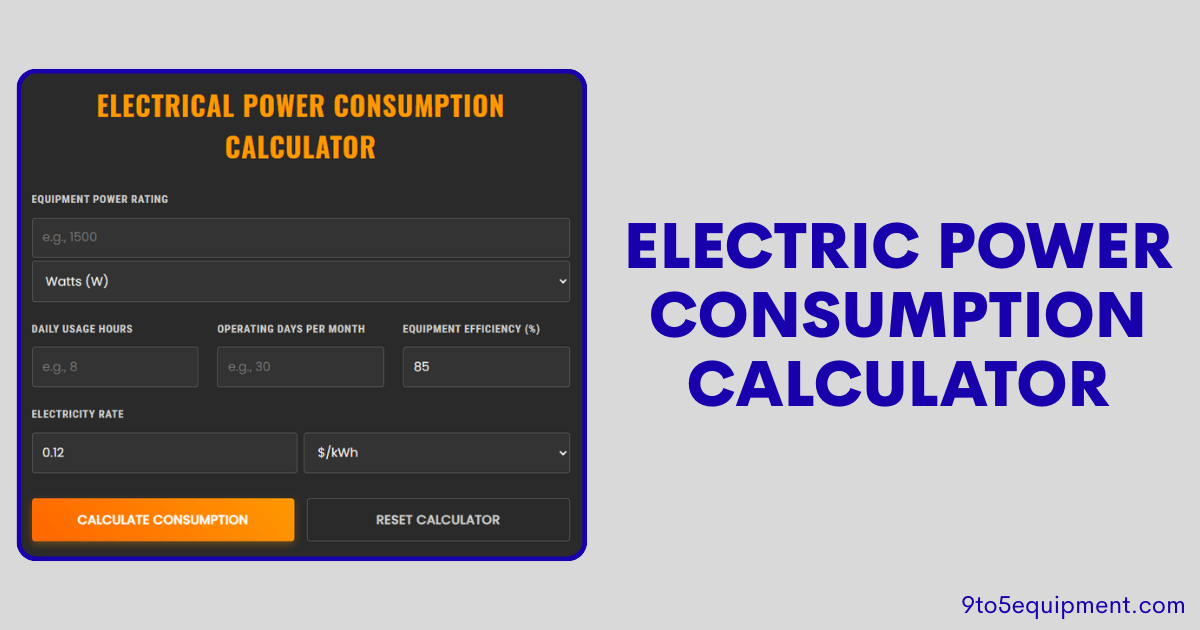 Electric Power Consumption Calculator